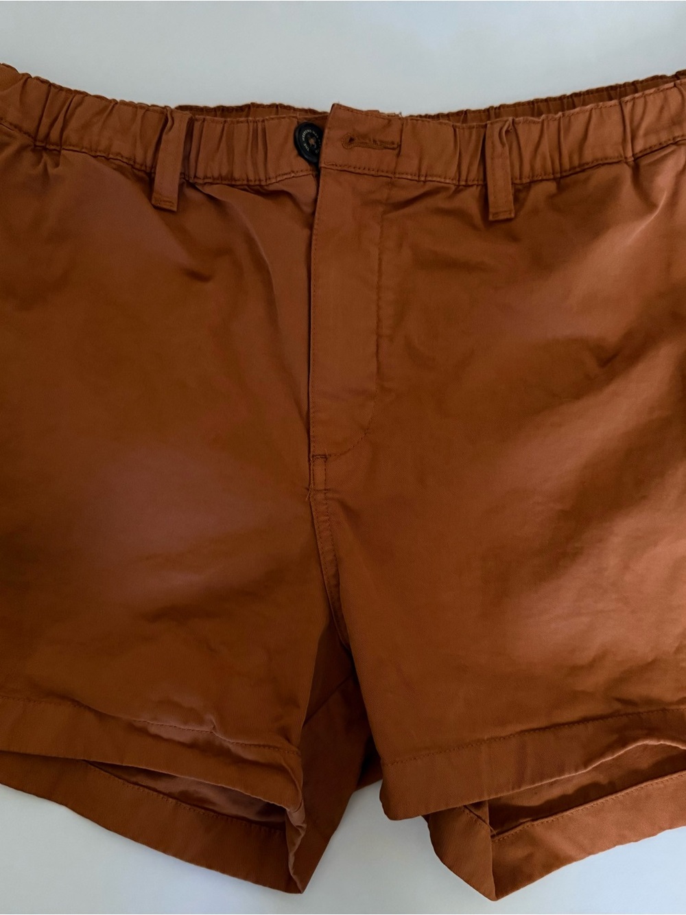 chubbies 4” Inseam Men's Rust Walnut Brown Flat Front Original Stretch Shorts